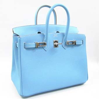 HERMES エルメス バーキン25 スーパーコピー ヴォーエプソン セレスト シルバー金具 05P01Sep13 Birkin 134